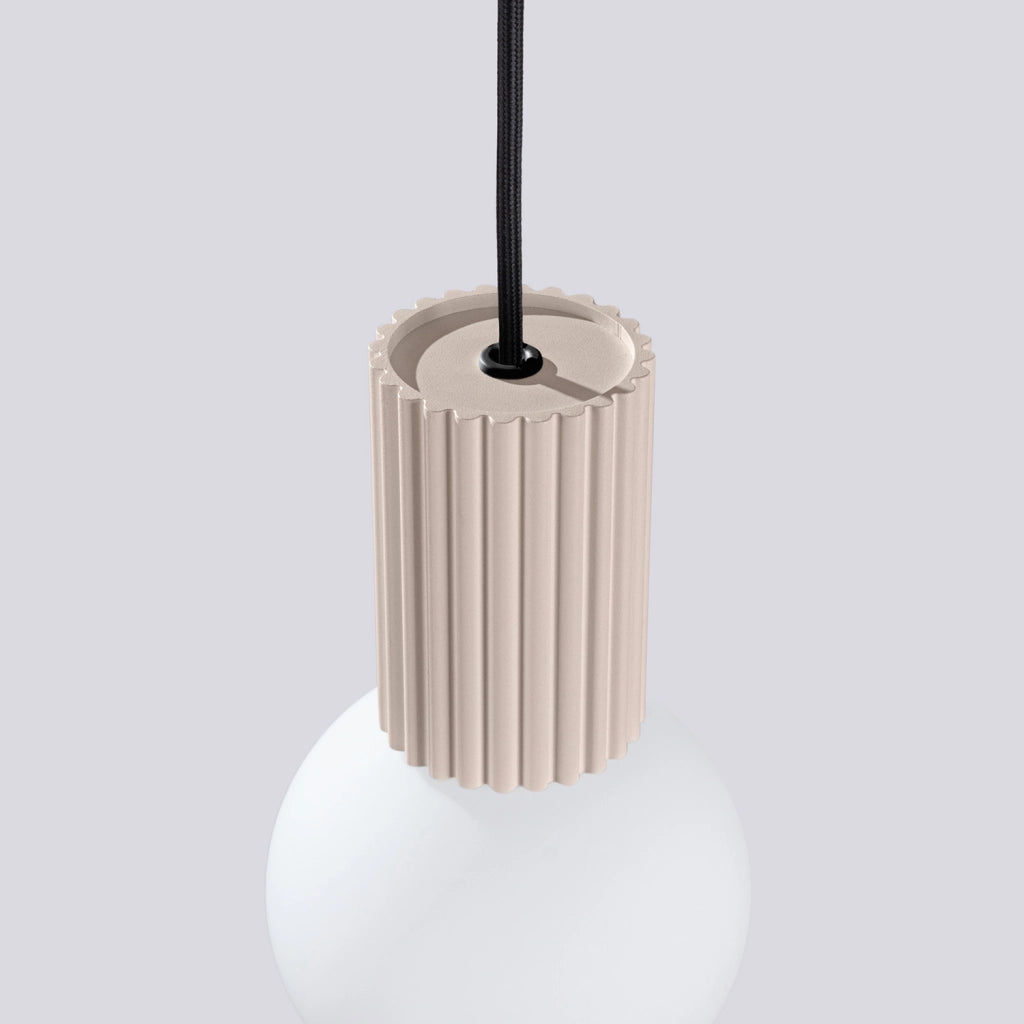 Lampada sospensione moderna taupe vetro sfera G9 Pure Lume