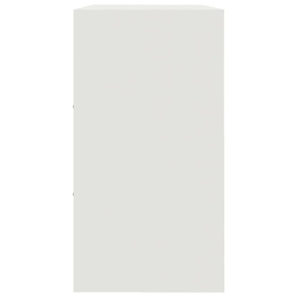 Buffet credenza cassettiera armadio mobile contenitore organizer per cucina soggiorno salotto 99 x 39 x 73 cm acciaio bianco 02_0030544
