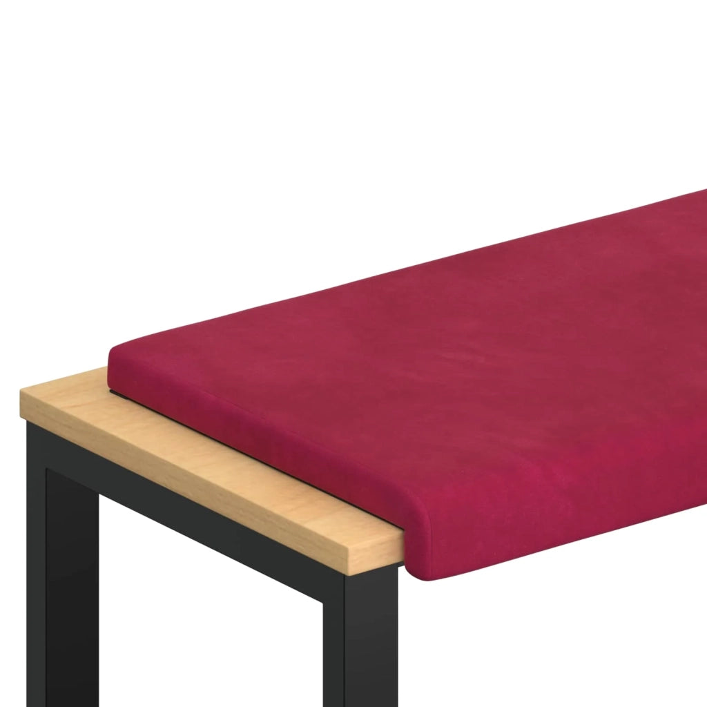 Cuscino per panchina Velluto (V) Rosso Vino Profondità 35 cm 42043334
