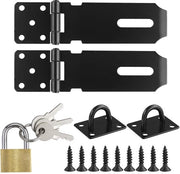 Due set di cerniere di sicurezza in acciaio inossidabile, 10 cm, con viti