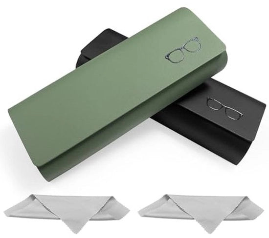 Etui in PU per occhiali - Protezione completa - Dimensioni 15,5 x 6 x 3 cm - Peso leggero - Portatile - Etui per occhiali