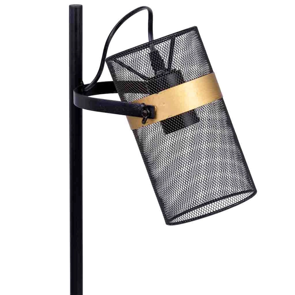Lampada da tavolo in metallo nero con 1 faretto 18x20x61h cm