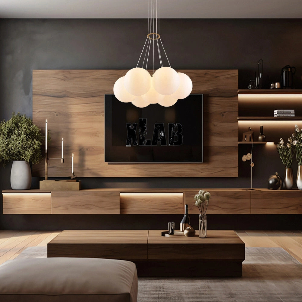 Trade Shop - Lampadario A Sospensione Bronzo Lampada Minimal Da Soffitto Con 7 Sfere Attacco G9 Lp-84-7 -