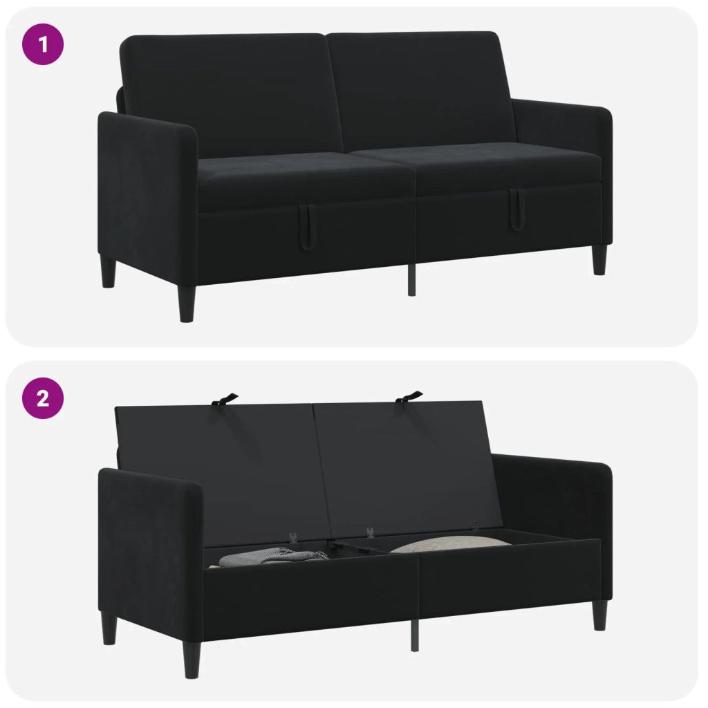 Divano con Storage Nero 172 x 78 x 87 cm Poliestere 42036967