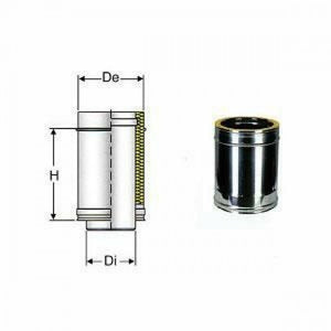 Inox doppia parete aisi 316 tubo l.245 d.350 400 b08x9xyr3m