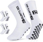Garrine per Uomini - 2 Paia di Calze Antiscivolo per Sport 39-46 per Calcio, Pallacanestro, Atletica Leggera, Ciclismo e Tennis - Bianco