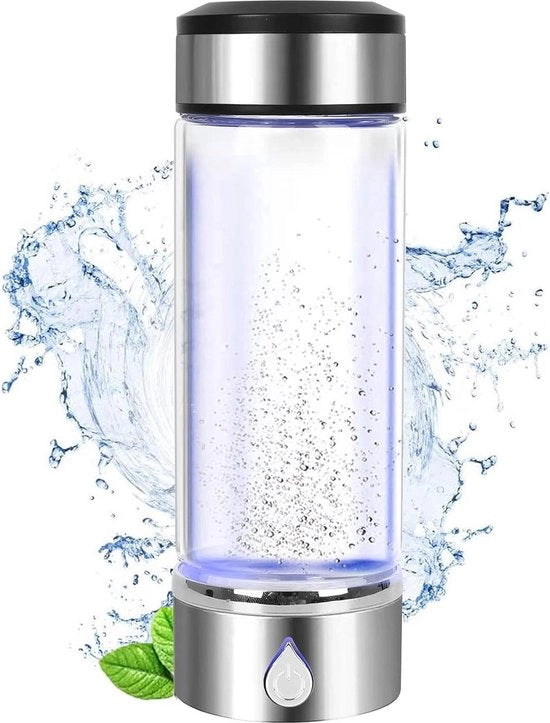Generatore d'acqua 420 ml - waterlonizzatore con tecnologia SPE-PE - bottiglia d'acqua USB - concentrazione di idrogeno 800-1200 PPB - bottiglia ionizzatrice anti-invecchiamento