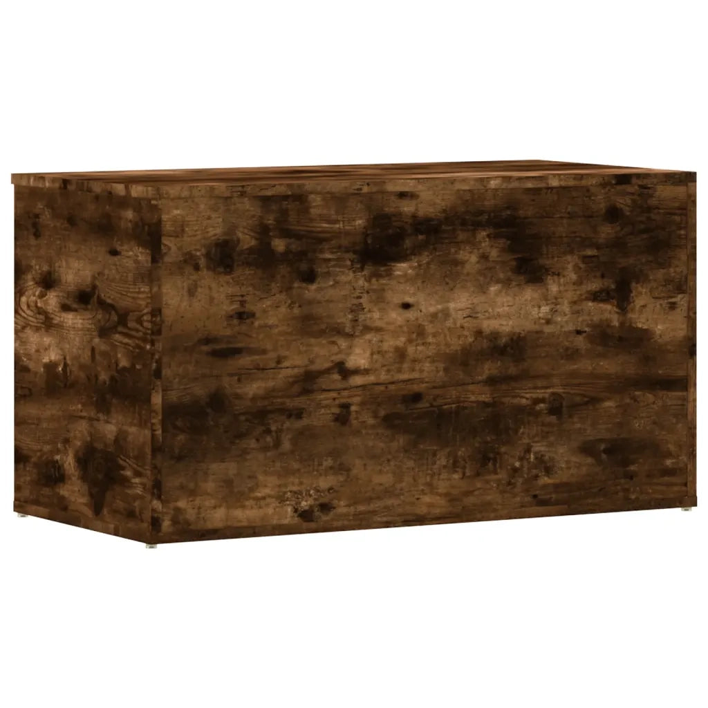 Cassapanca-Baule-Mobile di Stoccaggio Rovere Fumo 84x42x46 cm in Legno Ingegnerizzato