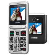 BRONDI AMICO TUO 4G (NERO) - TELEFONO CELLULARE PER ANZIANI - TASTO SOS - CONTROLLO REMOTO - DOPPIO DISPLAY