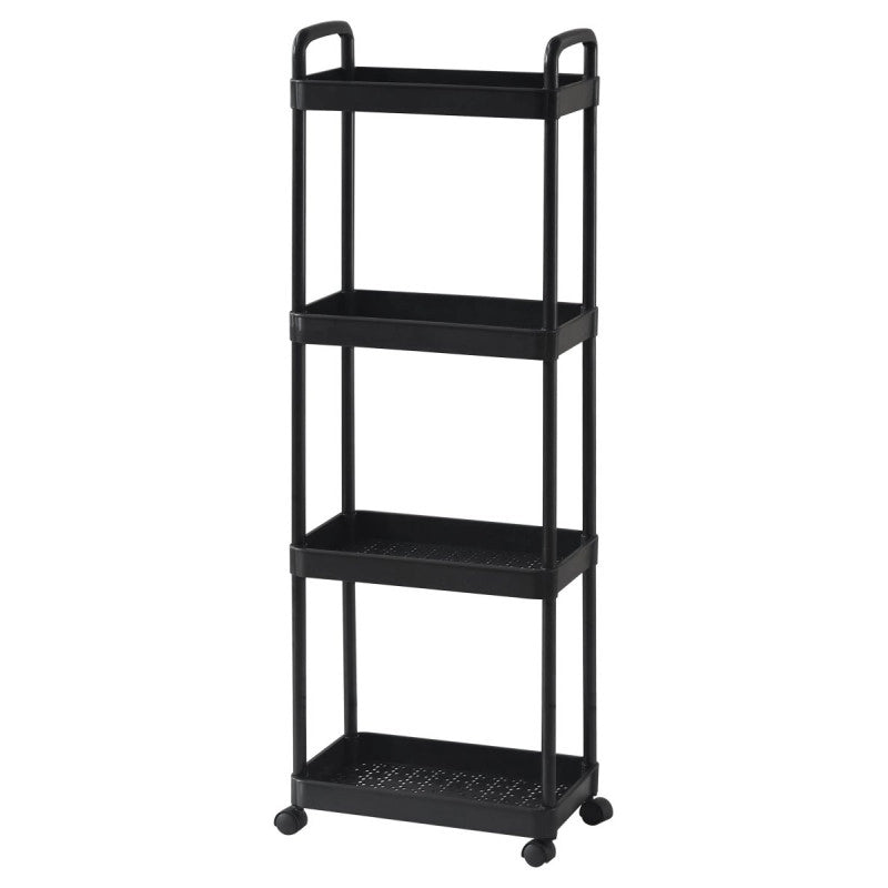 Carrello Cucina Andy Nero Dimensione 36x25x75 Cm