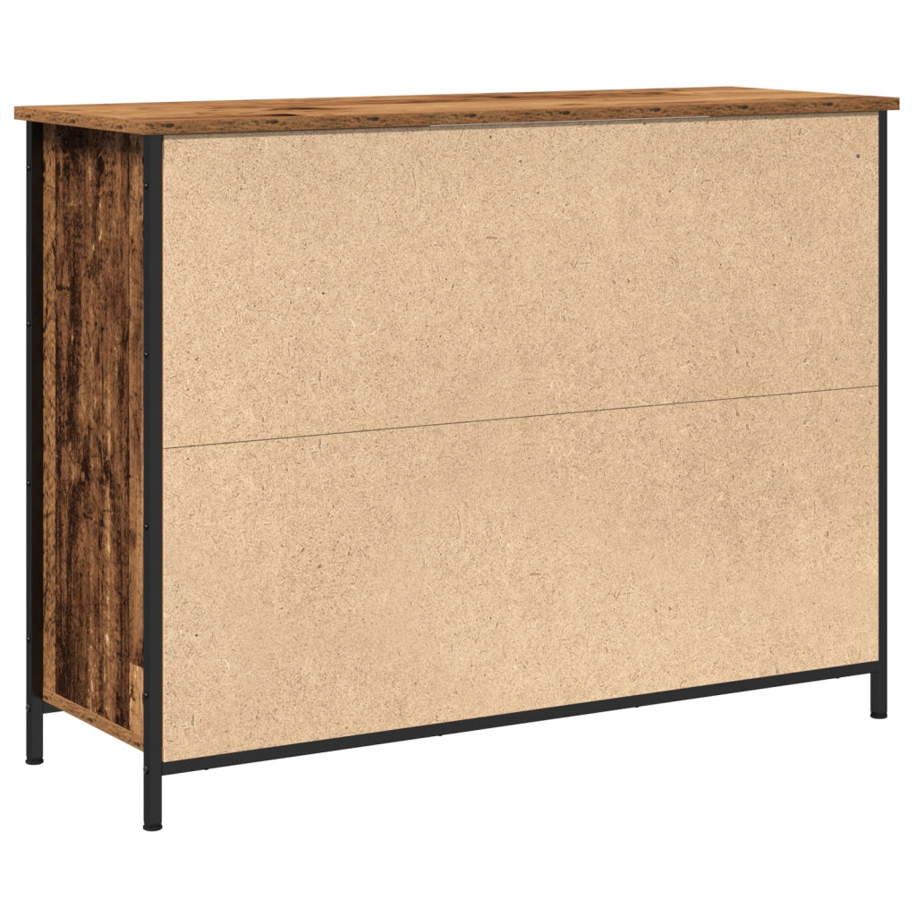 Credenza in Legno Invecchiato 100x35x75 cm Legno Ingegnerizzato