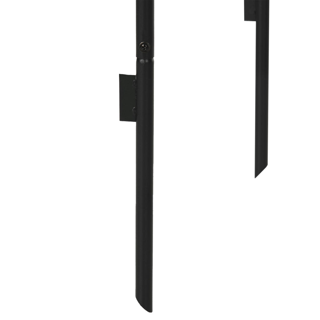 Arco da giardino in metallo nero 140 x 40 x 240 cm
