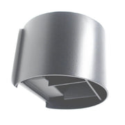Trade Shop - Applique Parete Muro Grigio 28 Led 12 Watt Ip55 Luce Fredda Calda Up & Down Es44 -