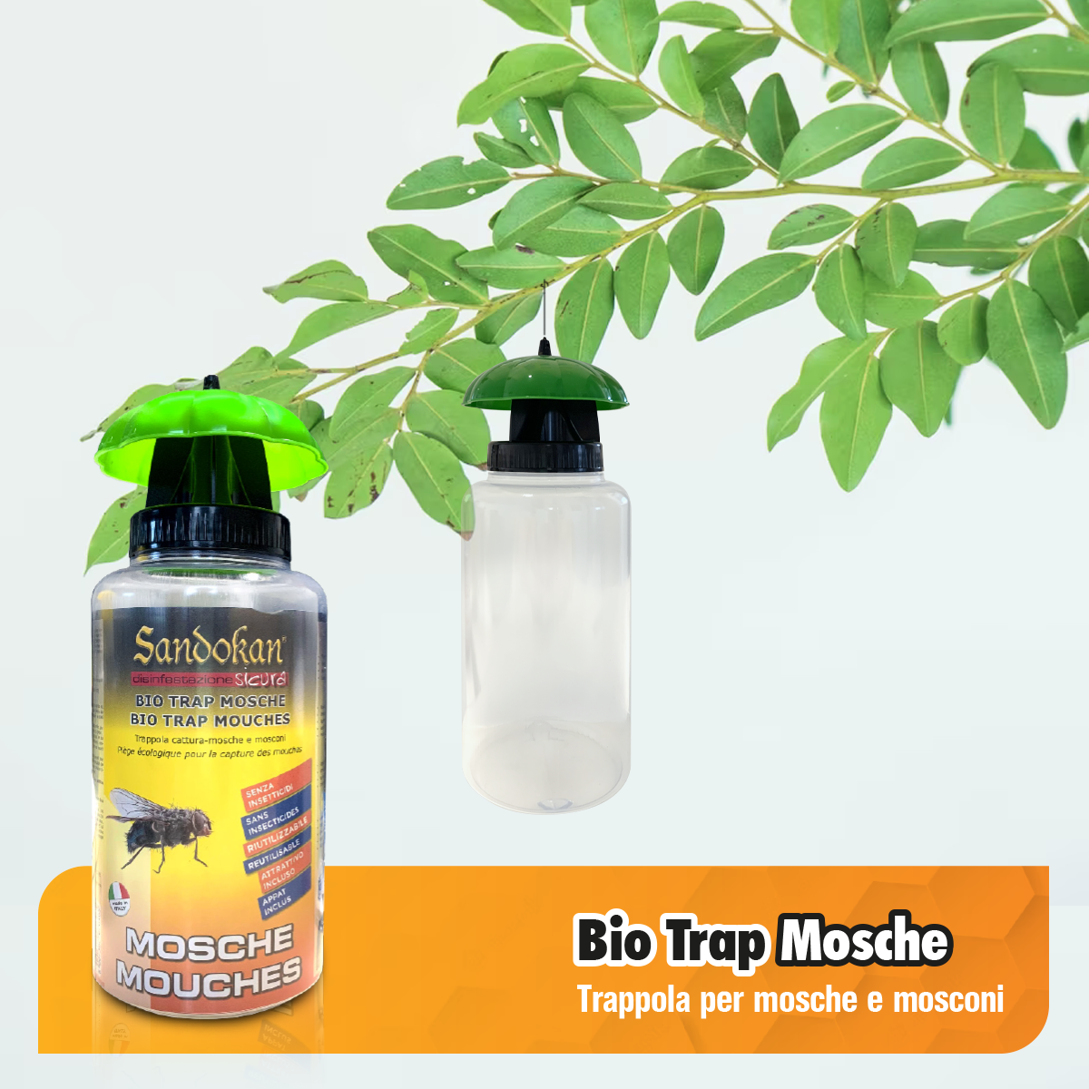 Trappola " Bio trap" per mosche 2 pezzi