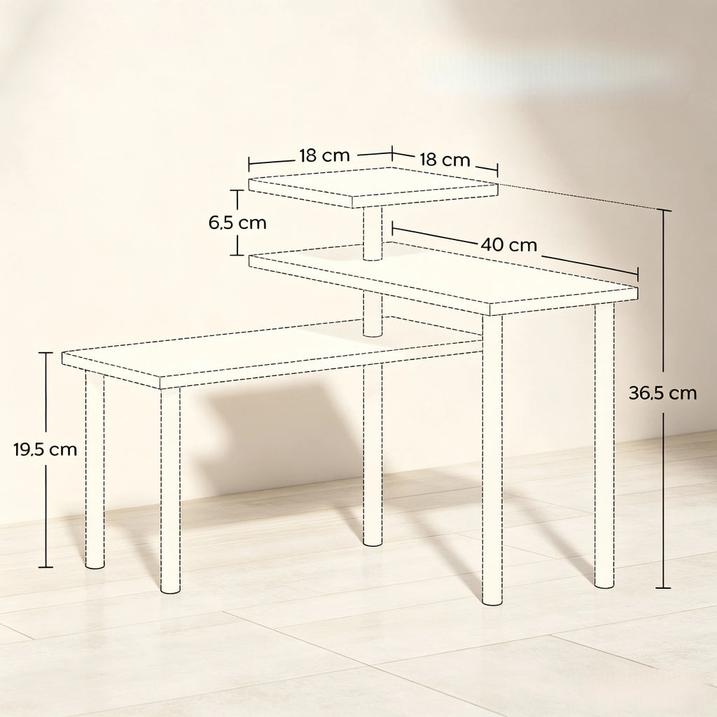 REGALLO da cucina girevole a 3 livelli 40x18x36,5 cm nero/marrone