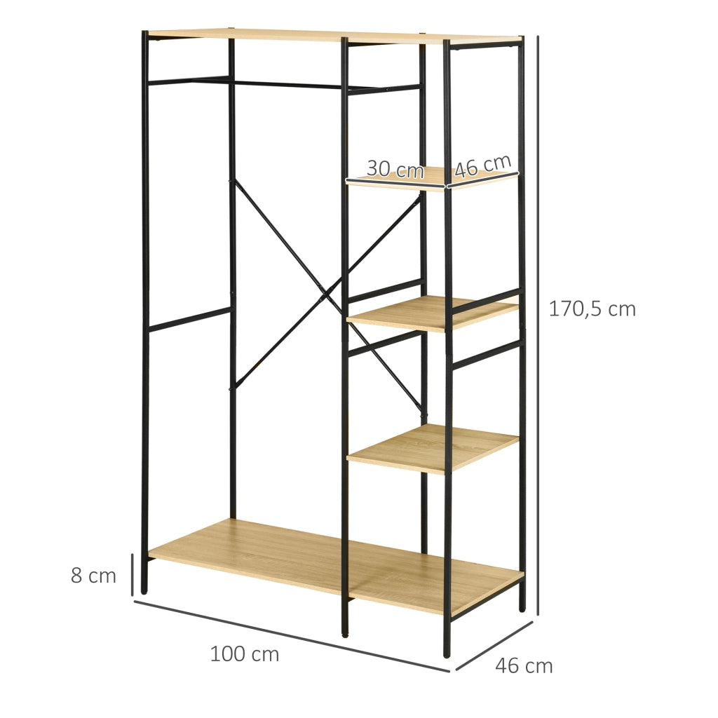 Armadio appendiabiti in metallo stile industriale ¨C zephmum ¨C 100x46x170.5 cm