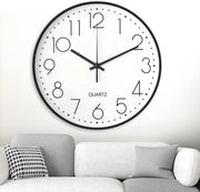 Orologio da Parete in Cristallo, 20 cm, moderno, bianco-nero, senza suono tattile, facile da leggere, per ufficio, soggiorno, cucina, scuola, camera dei bambini