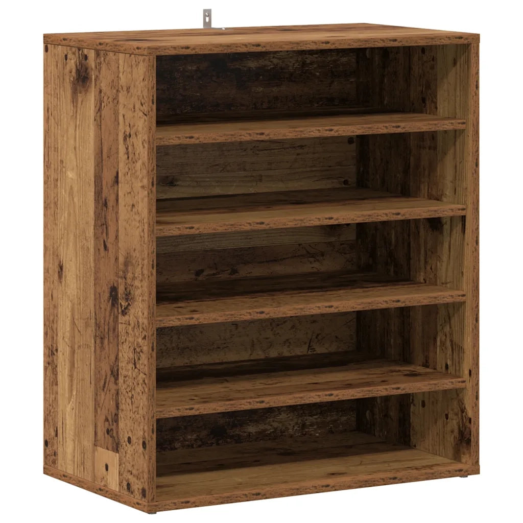 Scarpiera-Scaffale per scarpe Legno Vecchio 60x35x70 cm in Legno Multistrato 236951