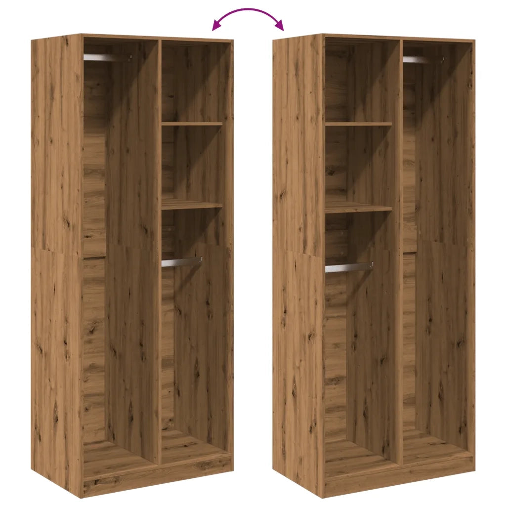 Armadio Rovere Artigianale 80x50x200 cm in Legno Multistrato 3307764