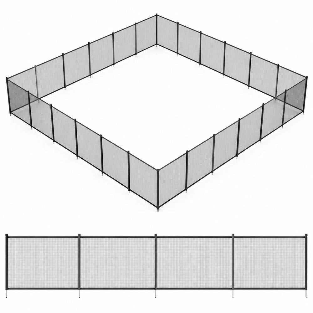 Pool Fence 1.21 X 29.26 M, Removable Child Safety Pool Fence, Easy DIY Installation, Swimming Pool Fence, 340 G Teslin PVC Pool Fence Net, For The Protection Of Children And Pets