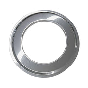 Rosone tondo canna fumaria stufa caldaia pellet acciaio inox D. 100 mm.