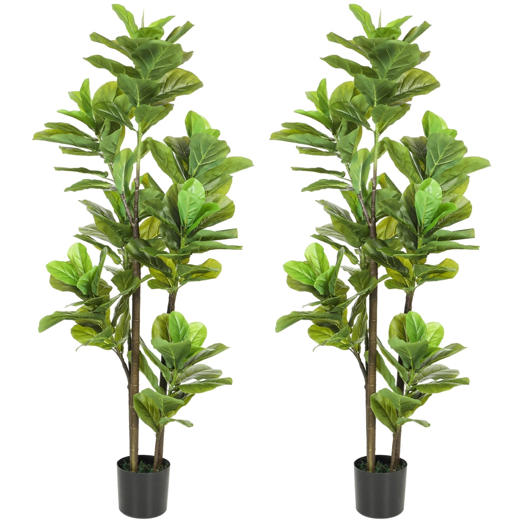 Pianta Finto Fico Lira 150 cm ¨C zephmum ¨C Verde, Cemento