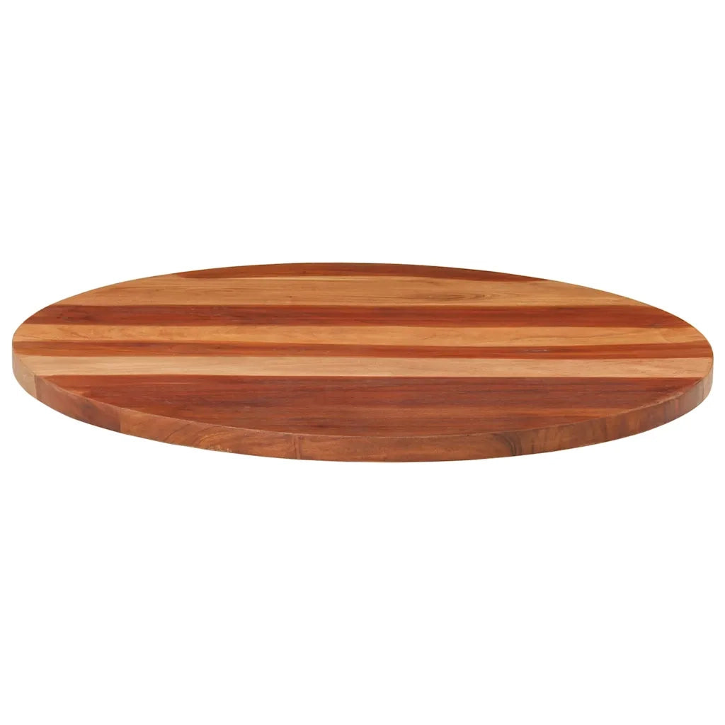 vidaXL Piano Tavolo in Legno Massello di Acacia Rotondo 25-27 mm 70 cm