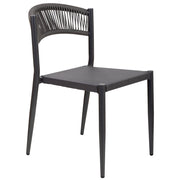 Sedia in rattan sintetico grigio 48x60x78