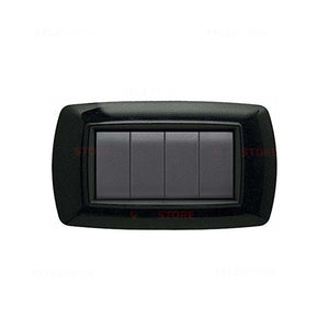 Placca Life 4P. Nero Glittering +Ad., FEB 2984/NG