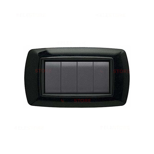 Placca Life 4P. Nero Glittering +Ad., FEB 2984/NG