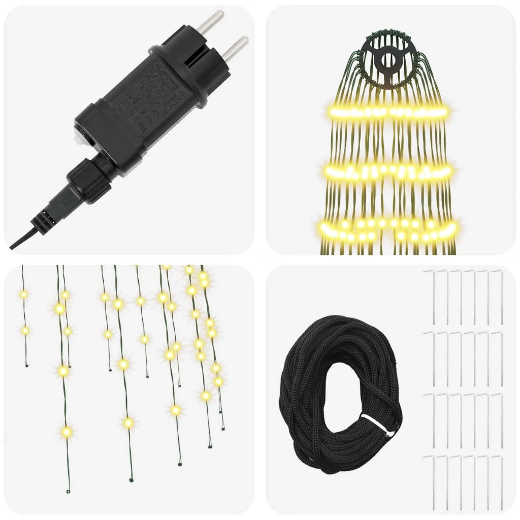 Luci per albero di Natale con picchetti 744 LED Bianco caldo e 42053545