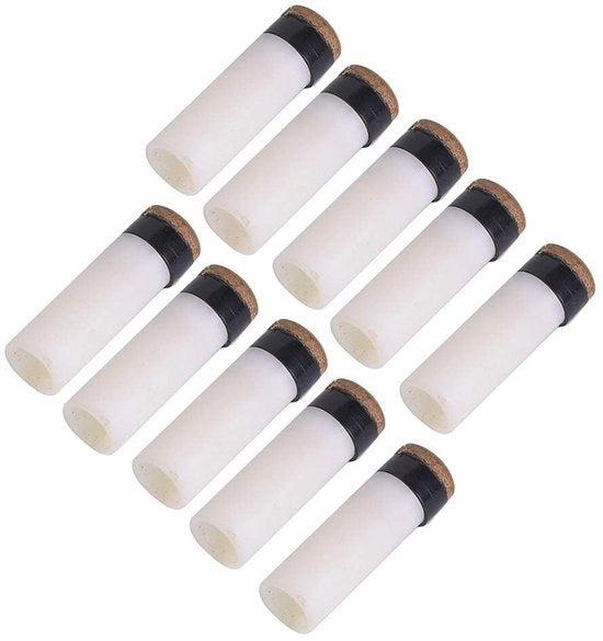 Puntatori per Biliardo 10 pezzi - Puntatori di Rimpiazzo - Materiale Plastico/Cuoio - Puntatori a Viti - Diverse Misure 10mm/11mm/12mm/13mm - Materiale di Alta Qualità - Puntatori per Biliardo