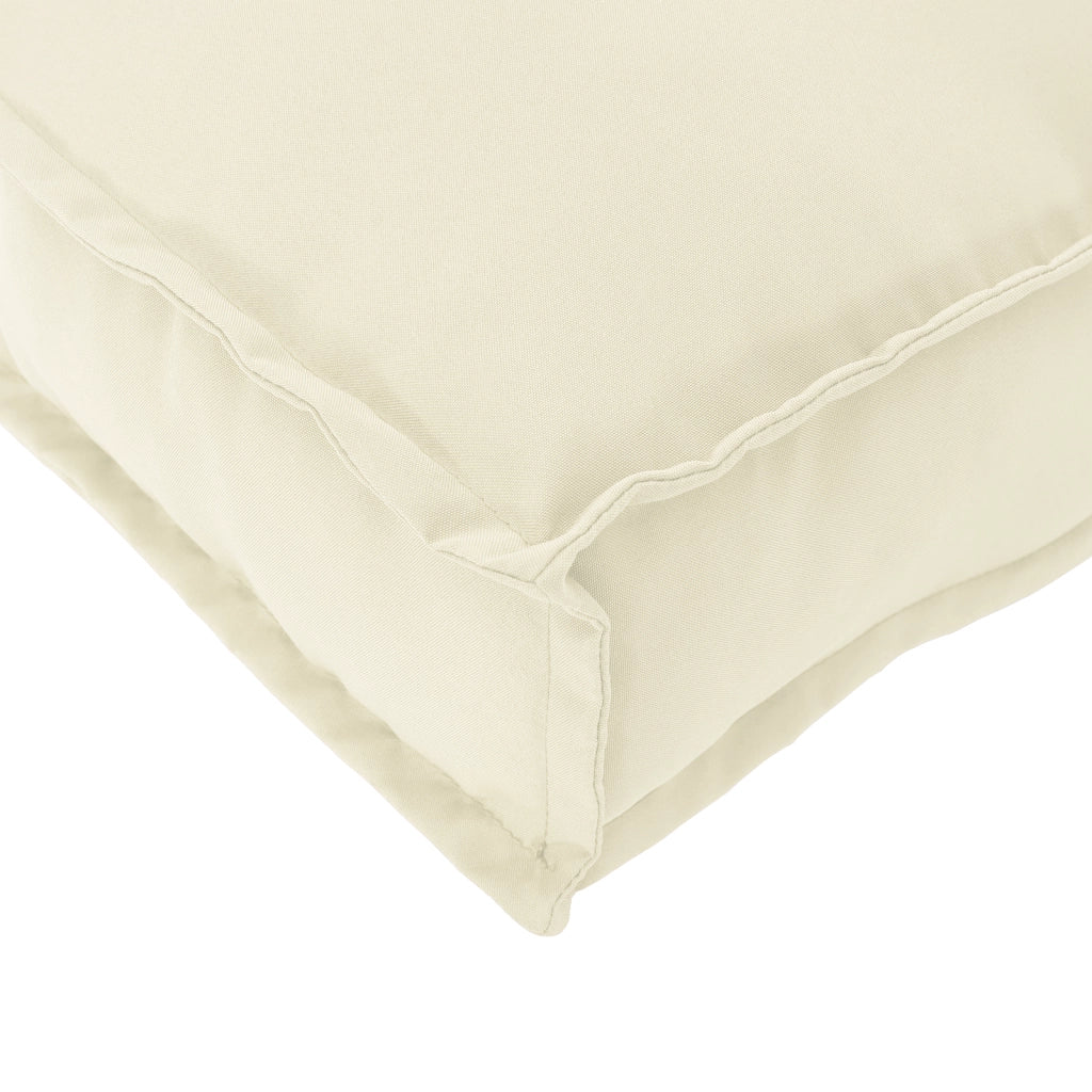 Cuscino per pallet di per seduta crema 50x50x12 cm in tessuto oxford