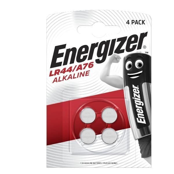 Energizer E300141400 Pile Alcaline LR44 A76 1,5V 175 mAh Confezione da 4 Pezzi