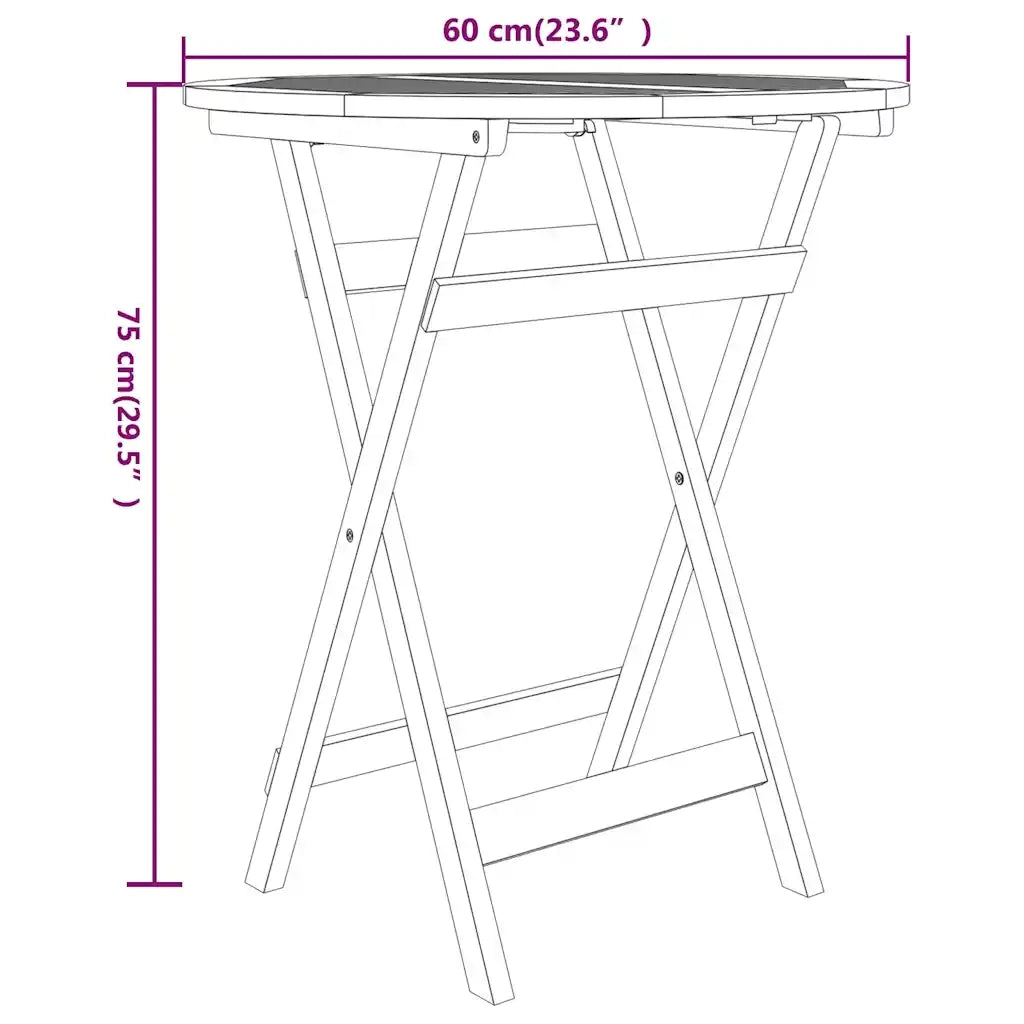 Set da Pranzo per Giardino 3 pz in Legno Massello di Teak 3087187