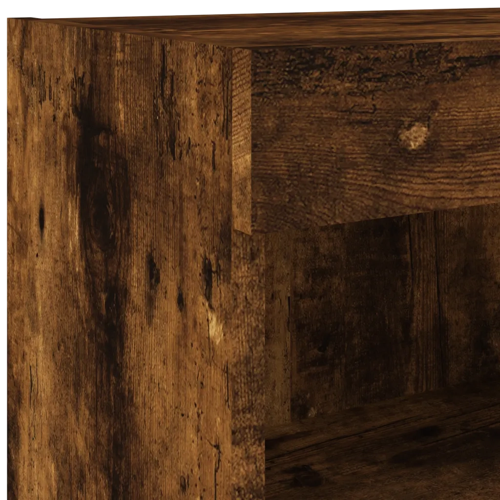 vidaXL Mobili TV a Muro con LED 8pz Rovere Fumo in Legno Multistrato
