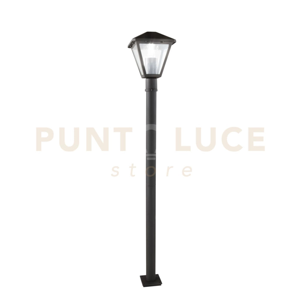PALETTO PRISMA ANTRACITE 1 LUCE ATTACCO E27 IP44 16X16X100CM