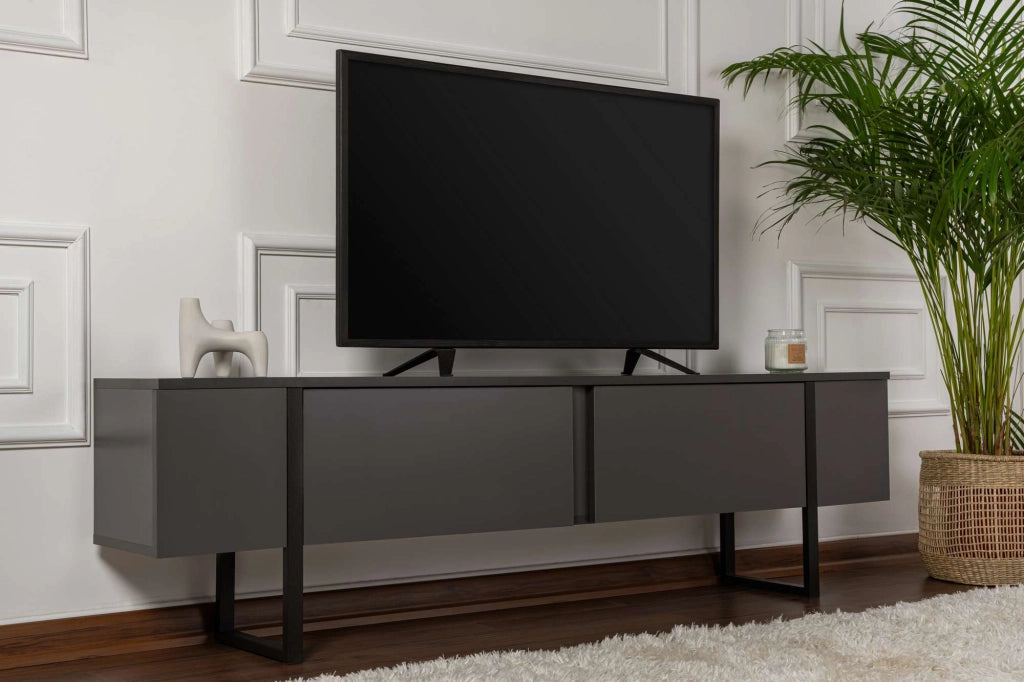Mobile TV in legno "Serenity" 180 x 30 x 50 cm - Antracite