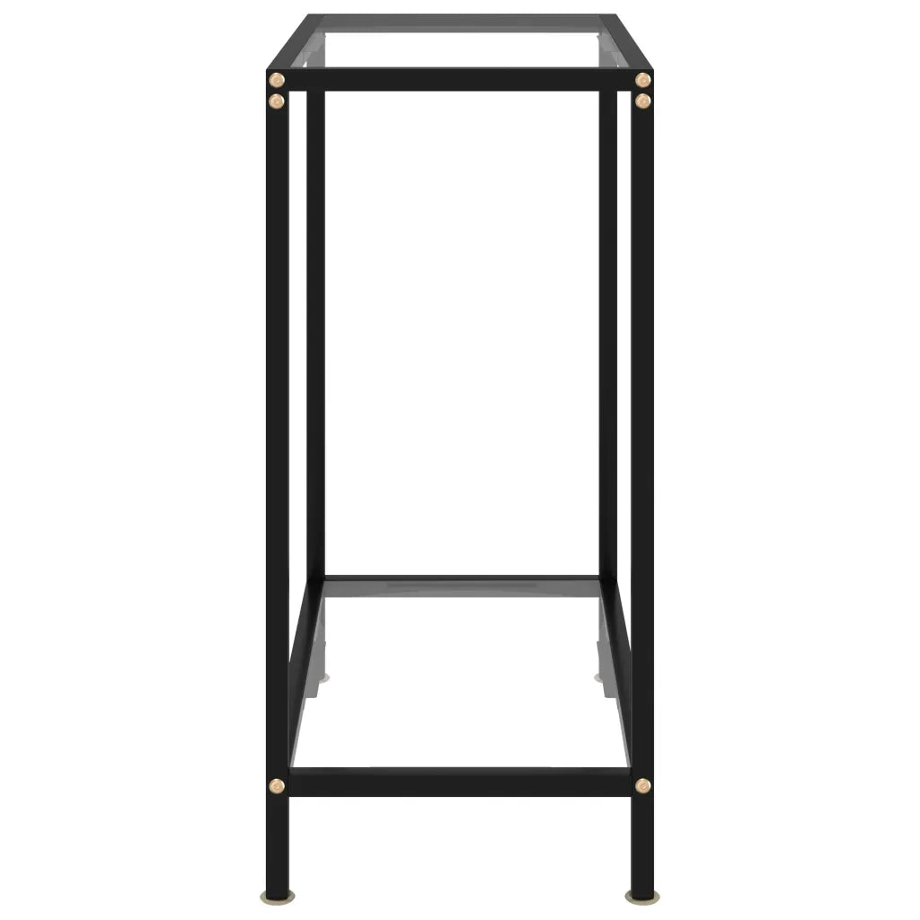 Tavolo Consolle Trasparente 60x35x75 cm in Vetro Temperato cod mxl 78052