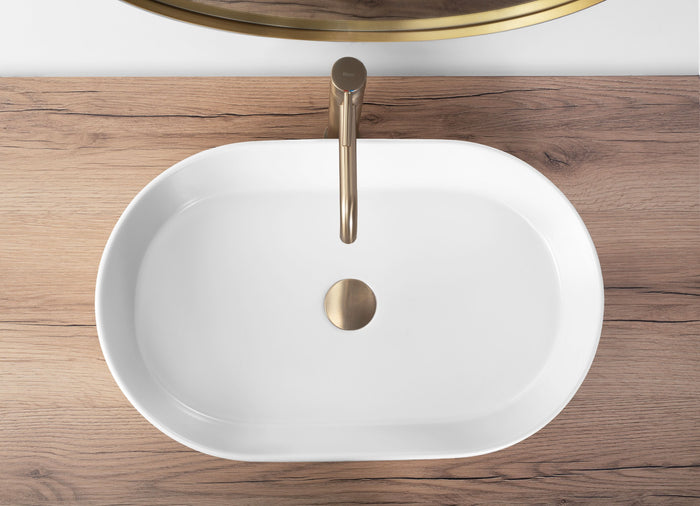 Lavabo Da Appoggio Rea Nadia 60 White Matt