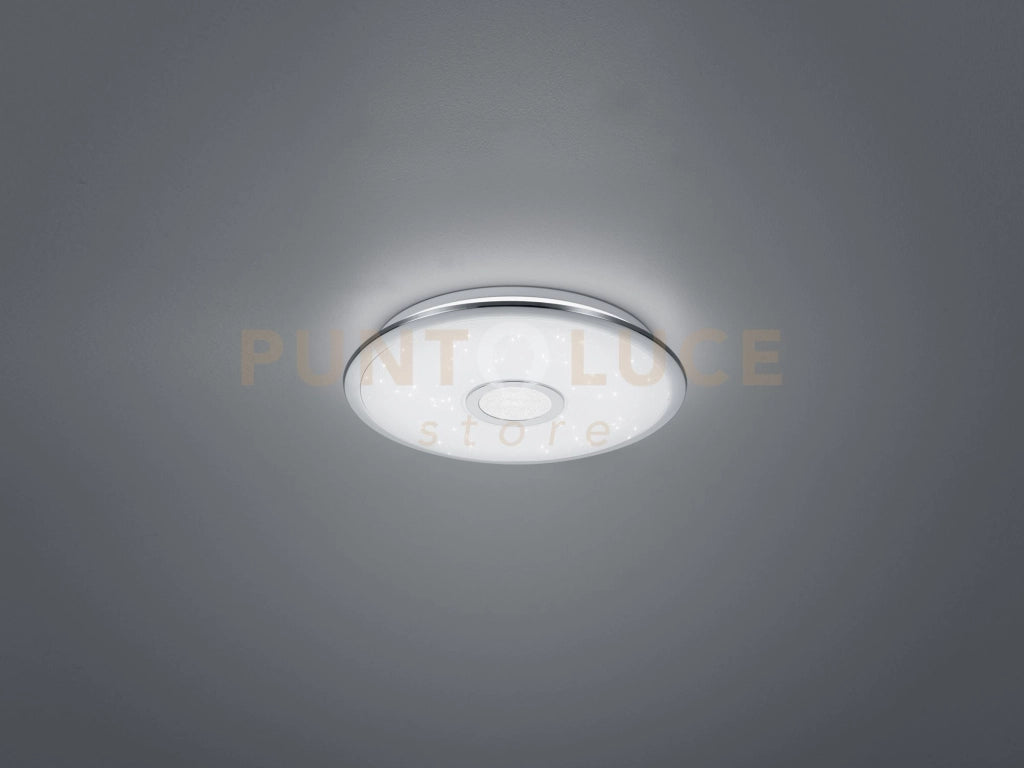 OSAKA PLAFONIERA LED 27W 3100lm, 3000 - 5500K ROTONDA EFFETTO CIELO STELLATO CON TELECOMANDO D. 42CM DIMMERABILE