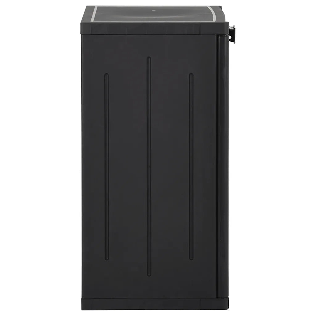 Armadio da Giardino Nero 65x45x88 cm in Rattan PP cod mxl 53169