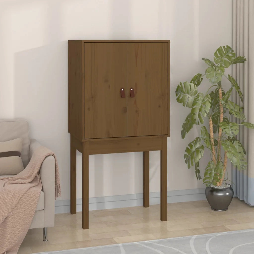 Credenza Marrone Ambra 60x40x120 cm in Legno Massello di Pino 821747