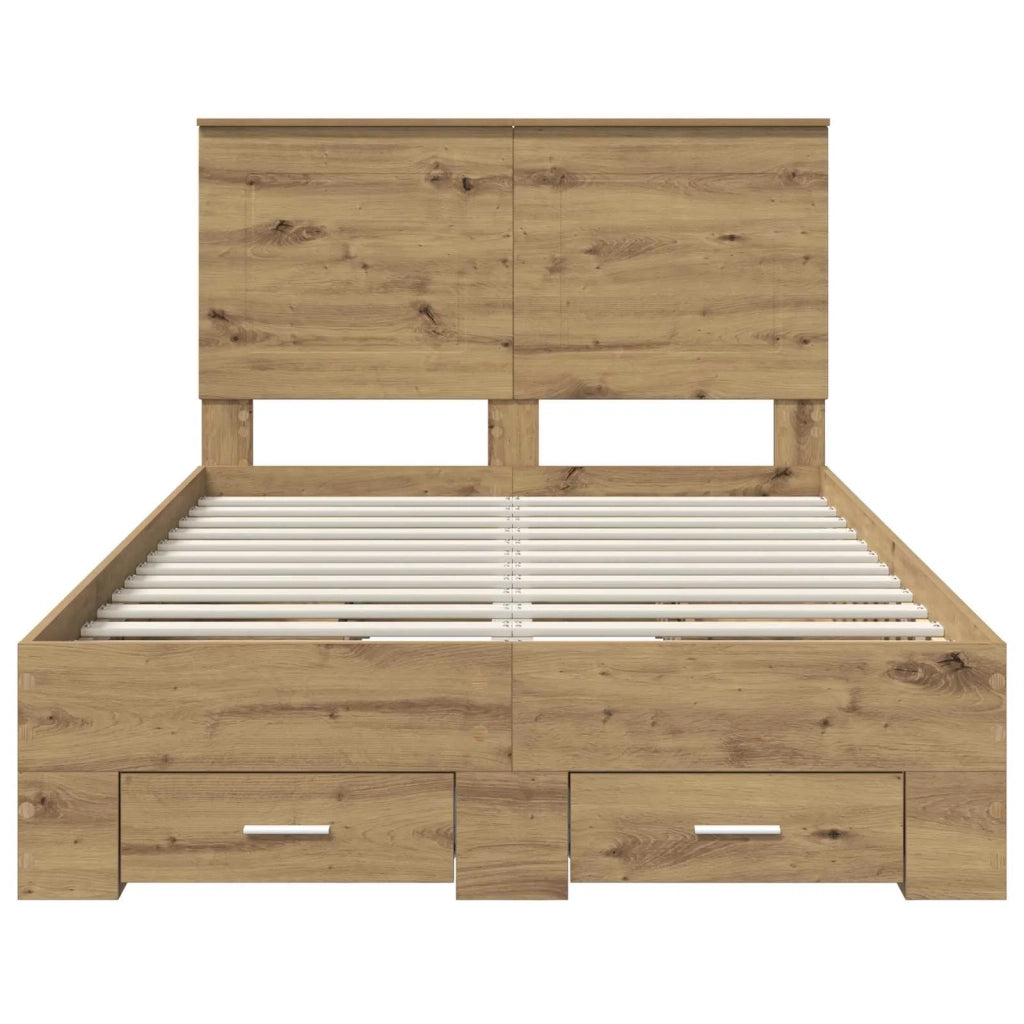 Struttura del letto Rovere artigianale 120 x 190 cm 3409675
