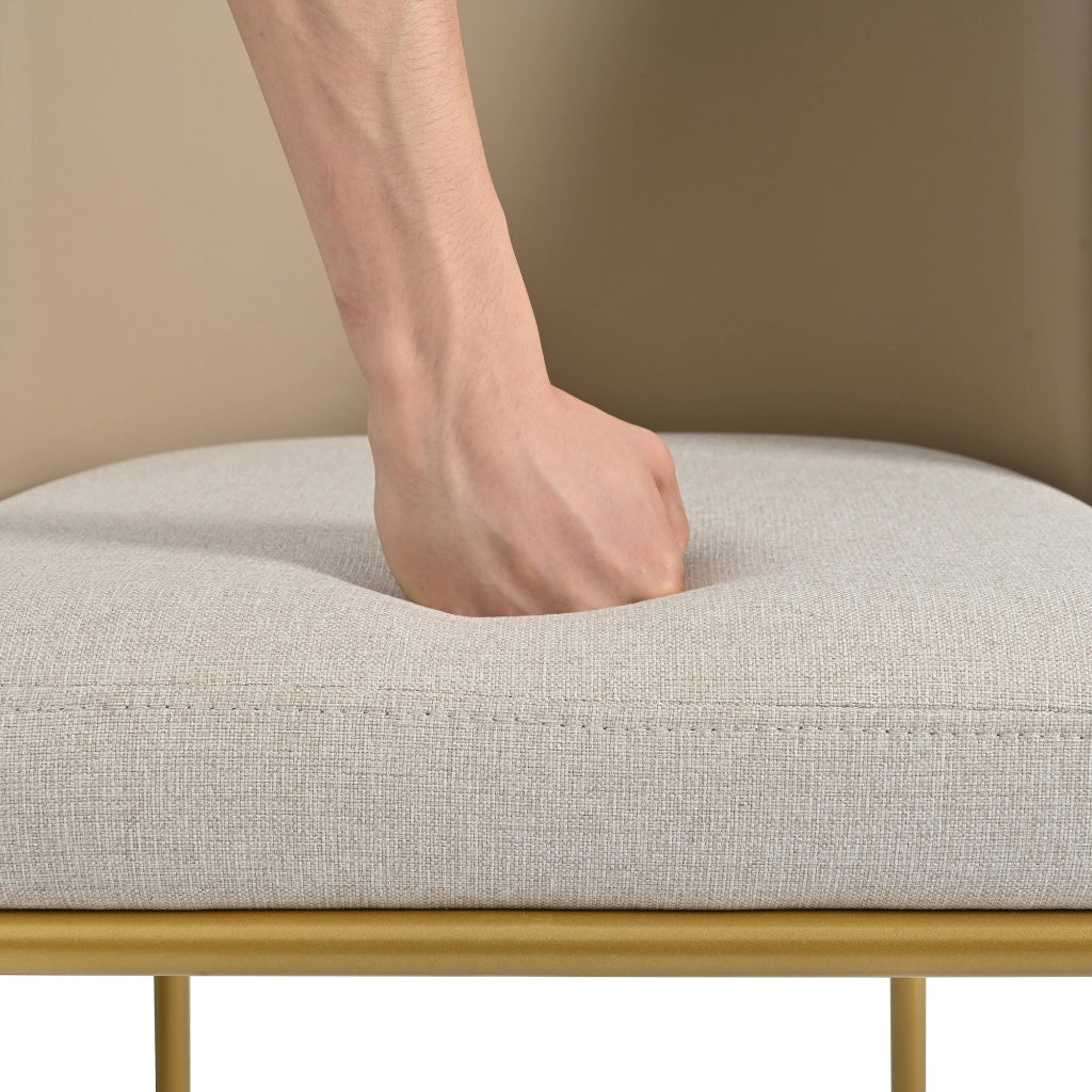 SEDIA da pranzo moderna Set da 4 pezzi Beige e Khaki con gambe inclinate