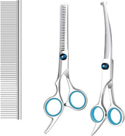 Scaletta per animali con punte di sicurezza circolari - Set di trimmer in titanio per cani e gatti (set da 3)
