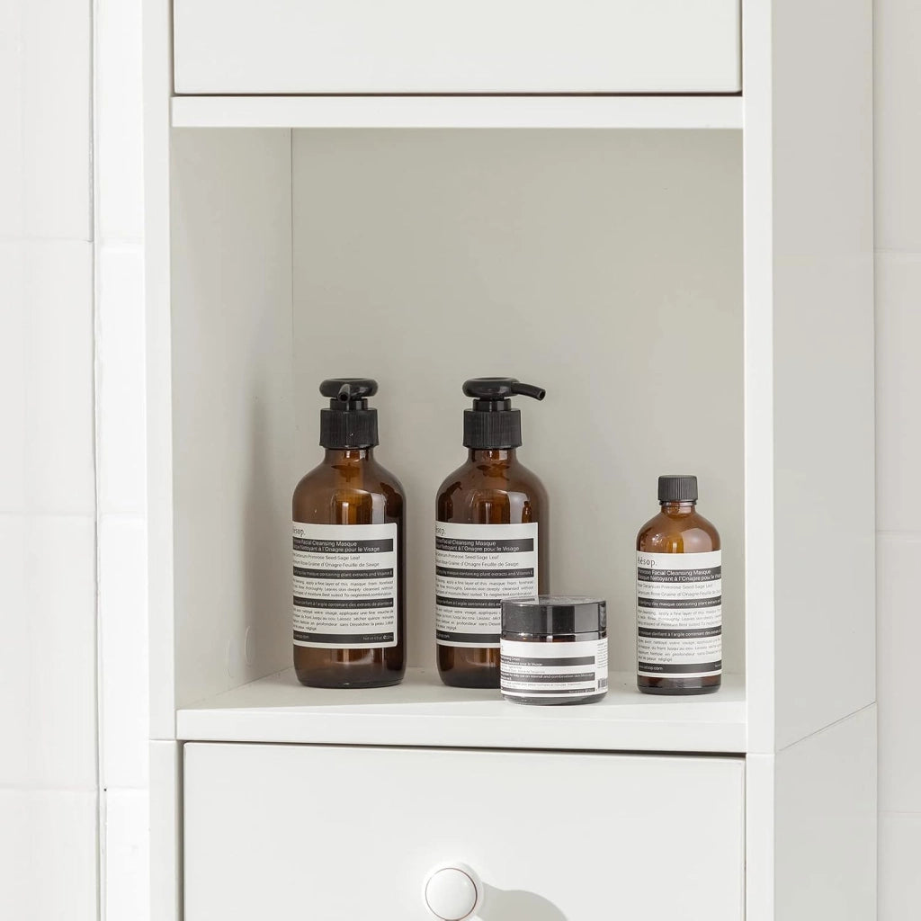 Armadio Colonna salvaspazio Mobiletto salvaspazio Scaffale Alto Cassettiera Bagno Mobiletto Bagno STR10-W