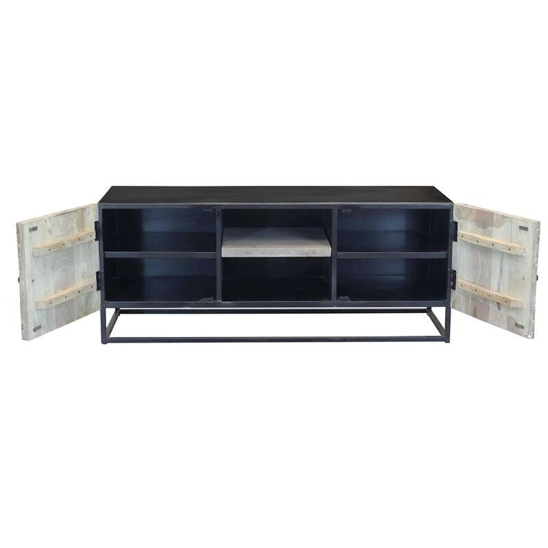 PORTA TV STANFORD IN LEGNO CON DECORO 140 X 46 X H 56 CM
