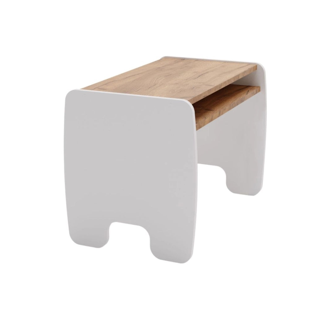 Set per bambini tavolo + sedia TIMI - rovere artigianale bianco/oro