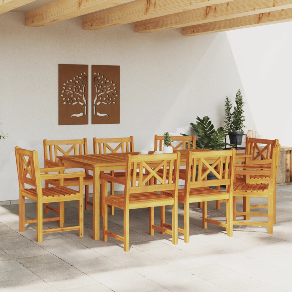 Sedie da giardino  8 pz 56x55.5x90 cm Legno massello di acacia
